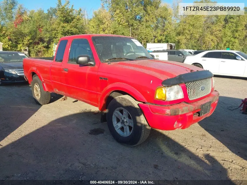 2003 Ford Ranger Edge/Xlt VIN: 1FTZR45E23PB89920 Lot: 40406524