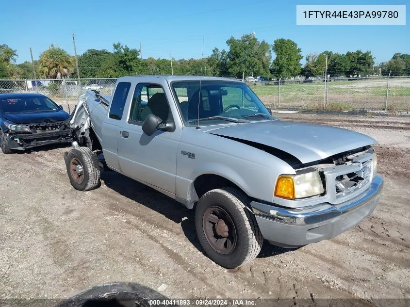 2003 Ford Ranger Super Cab VIN: 1FTYR44E43PA99780 Lot: 40411893