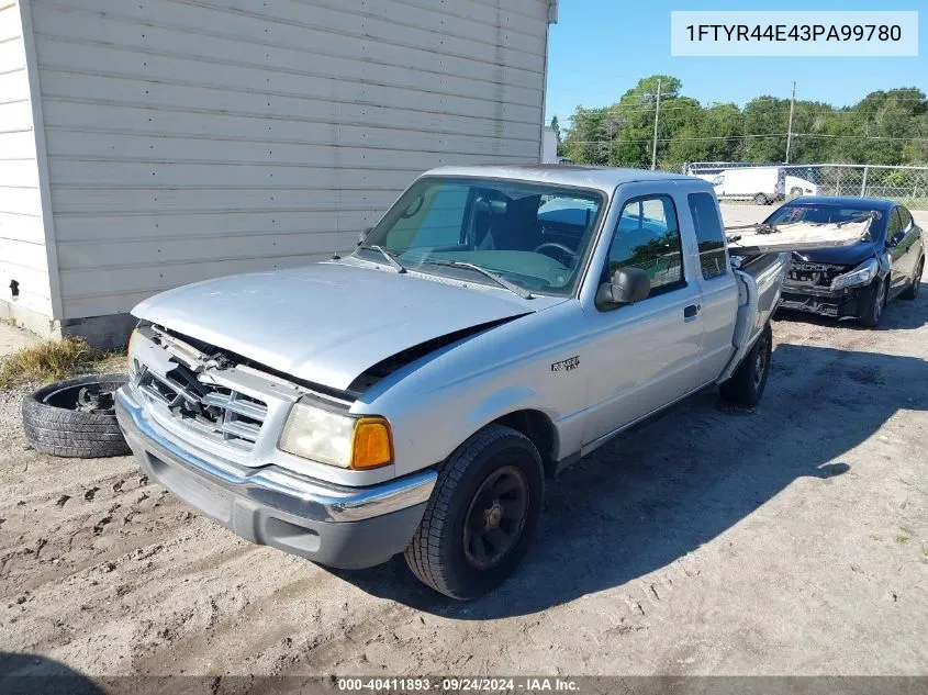 2003 Ford Ranger Super Cab VIN: 1FTYR44E43PA99780 Lot: 40411893