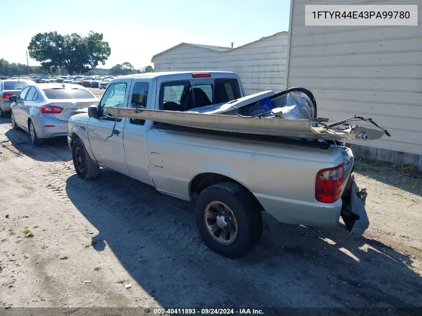 2003 Ford Ranger Super Cab VIN: 1FTYR44E43PA99780 Lot: 40411893