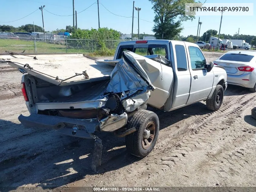 2003 Ford Ranger Super Cab VIN: 1FTYR44E43PA99780 Lot: 40411893