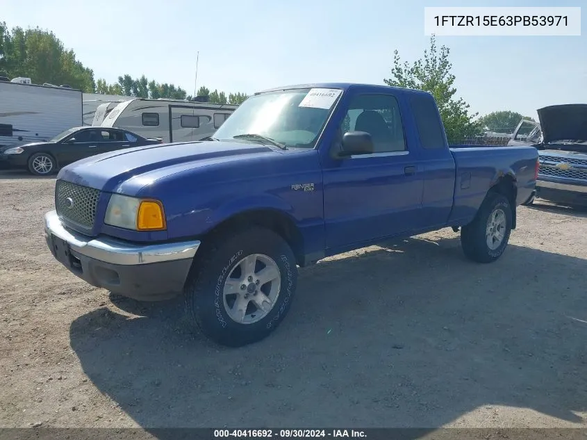 2003 Ford Ranger Xlt VIN: 1FTZR15E63PB53971 Lot: 40416692