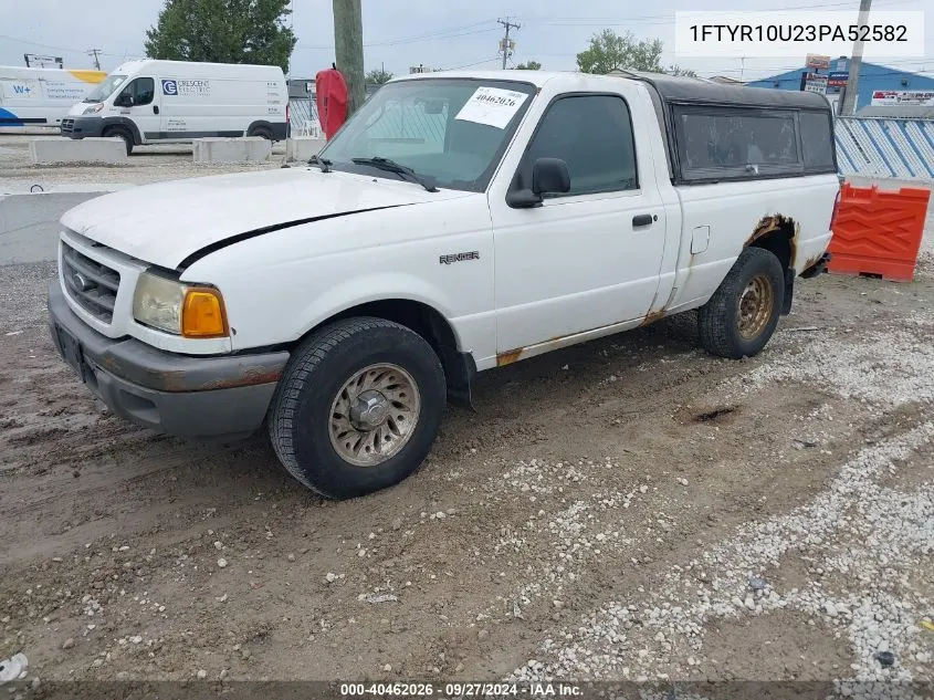 2003 Ford Ranger Edge/Xl/Xlt VIN: 1FTYR10U23PA52582 Lot: 40462026