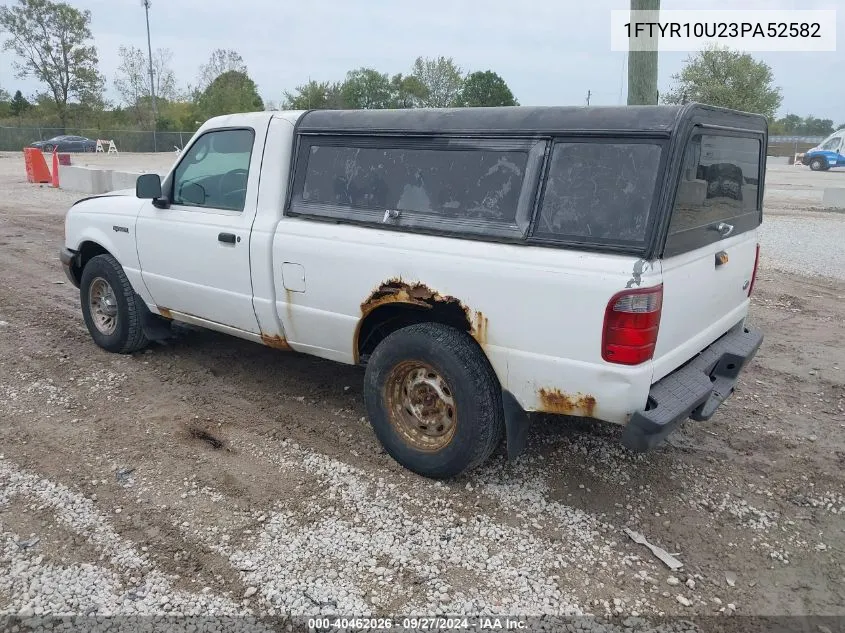 2003 Ford Ranger Edge/Xl/Xlt VIN: 1FTYR10U23PA52582 Lot: 40462026