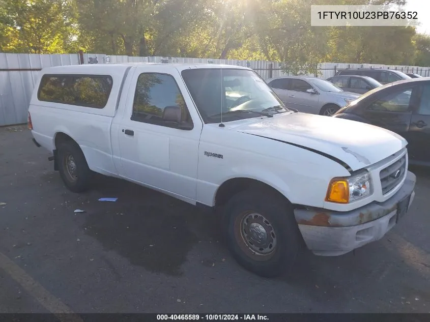 2003 Ford Ranger Edge/Xl/Xlt VIN: 1FTYR10U23PB76352 Lot: 40465589