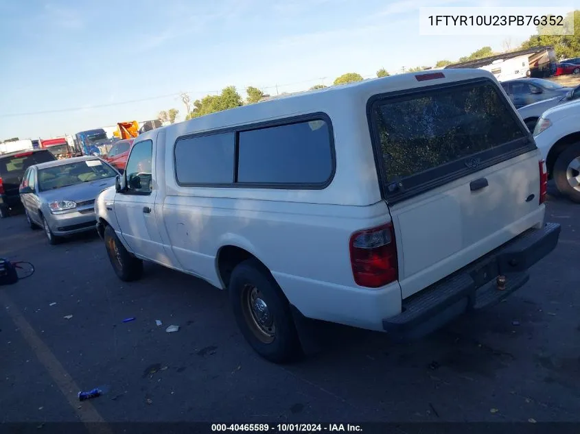 2003 Ford Ranger Edge/Xl/Xlt VIN: 1FTYR10U23PB76352 Lot: 40465589