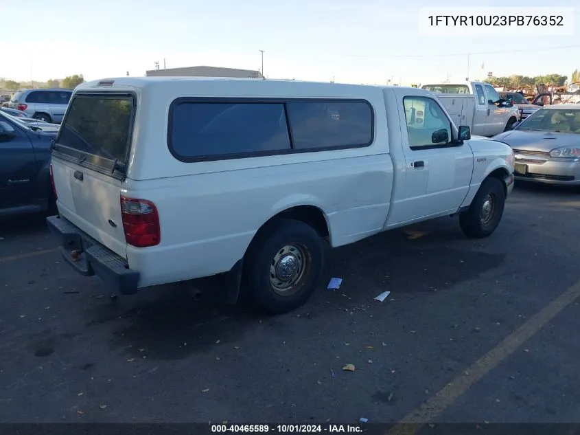 2003 Ford Ranger Edge/Xl/Xlt VIN: 1FTYR10U23PB76352 Lot: 40465589