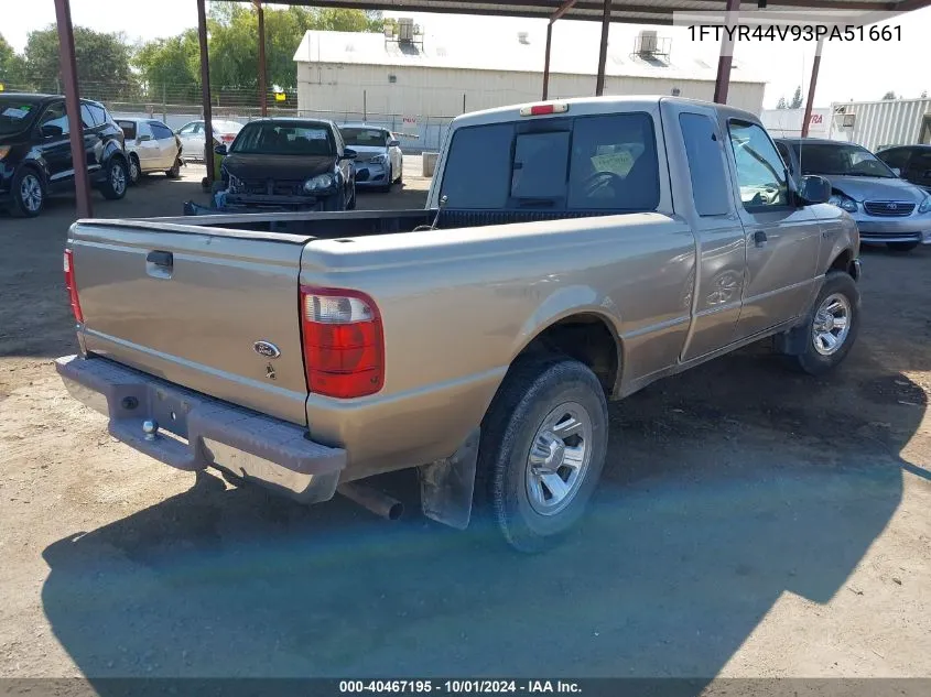 2003 Ford Ranger Edge/Tremor/Xlt VIN: 1FTYR44V93PA51661 Lot: 40467195