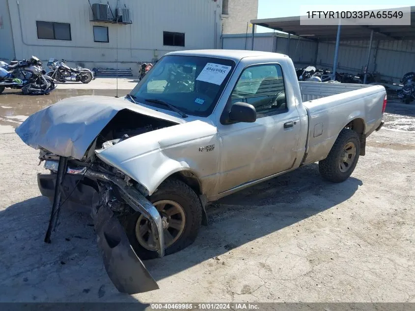 2003 Ford Ranger VIN: 1FTYR10D33PA65549 Lot: 40469985