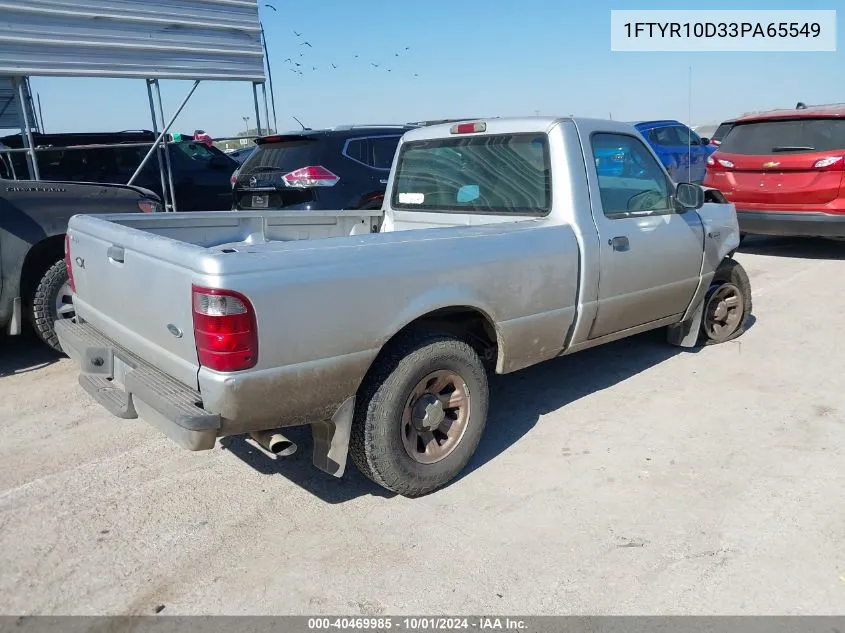 2003 Ford Ranger VIN: 1FTYR10D33PA65549 Lot: 40469985