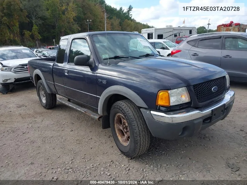 2003 Ford Ranger Edge/Xlt VIN: 1FTZR45E03TA20728 Lot: 40479430