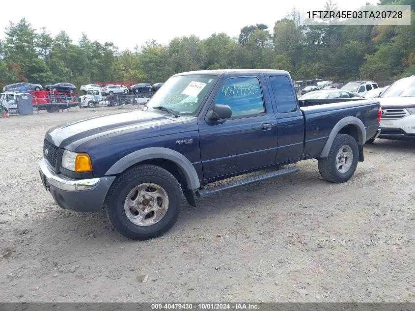 2003 Ford Ranger Edge/Xlt VIN: 1FTZR45E03TA20728 Lot: 40479430