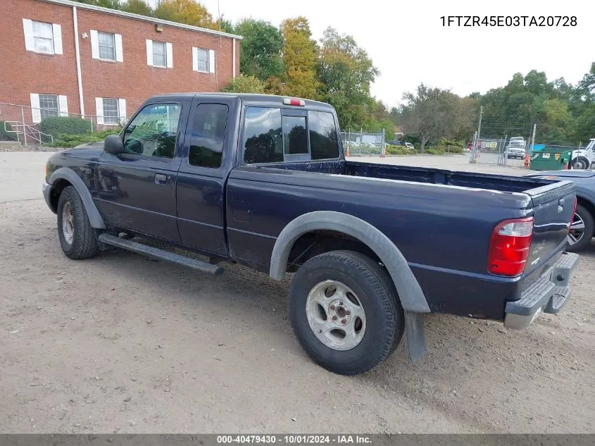 2003 Ford Ranger Edge/Xlt VIN: 1FTZR45E03TA20728 Lot: 40479430