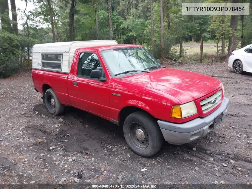 2003 Ford Ranger VIN: 1FTYR10D93PD78454 Lot: 40485470