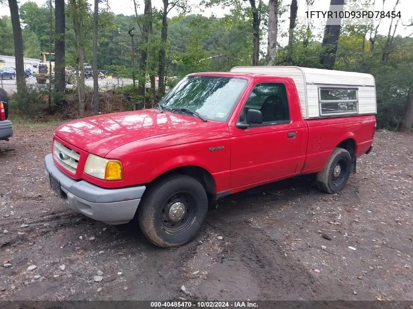 2003 Ford Ranger VIN: 1FTYR10D93PD78454 Lot: 40485470