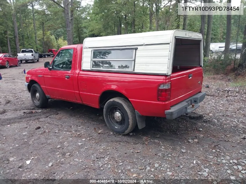 2003 Ford Ranger VIN: 1FTYR10D93PD78454 Lot: 40485470