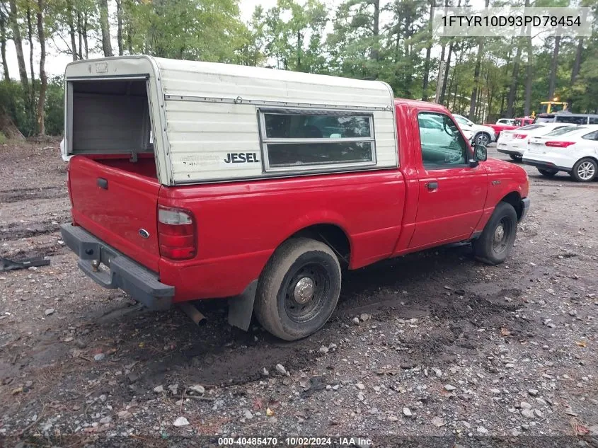 2003 Ford Ranger VIN: 1FTYR10D93PD78454 Lot: 40485470