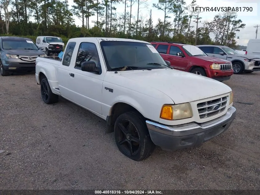 2003 Ford Ranger Edge/Tremor/Xlt VIN: 1FTYR44V53PA81790 Lot: 40518316