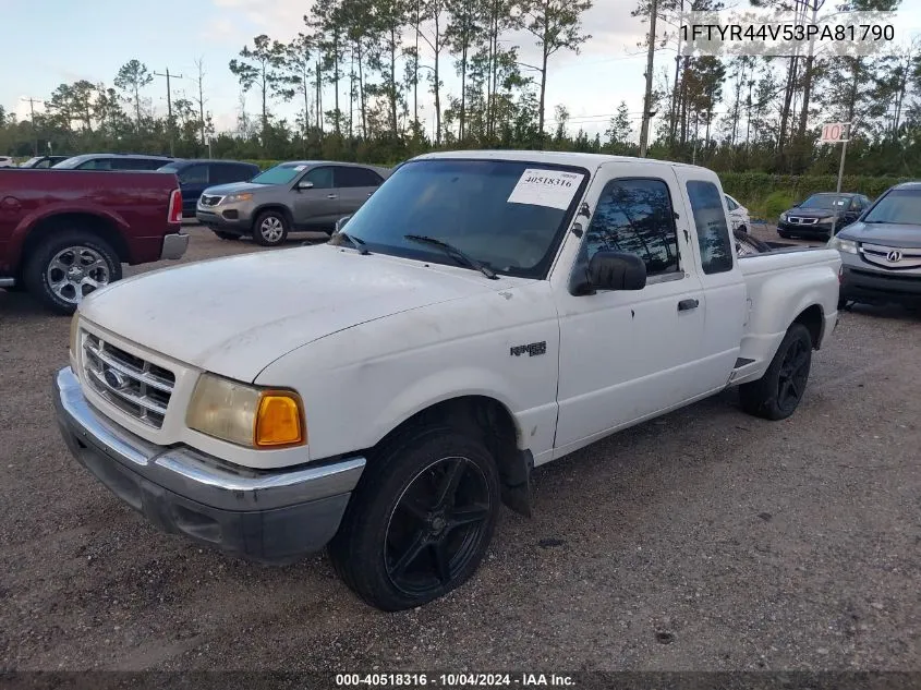 2003 Ford Ranger Edge/Tremor/Xlt VIN: 1FTYR44V53PA81790 Lot: 40518316