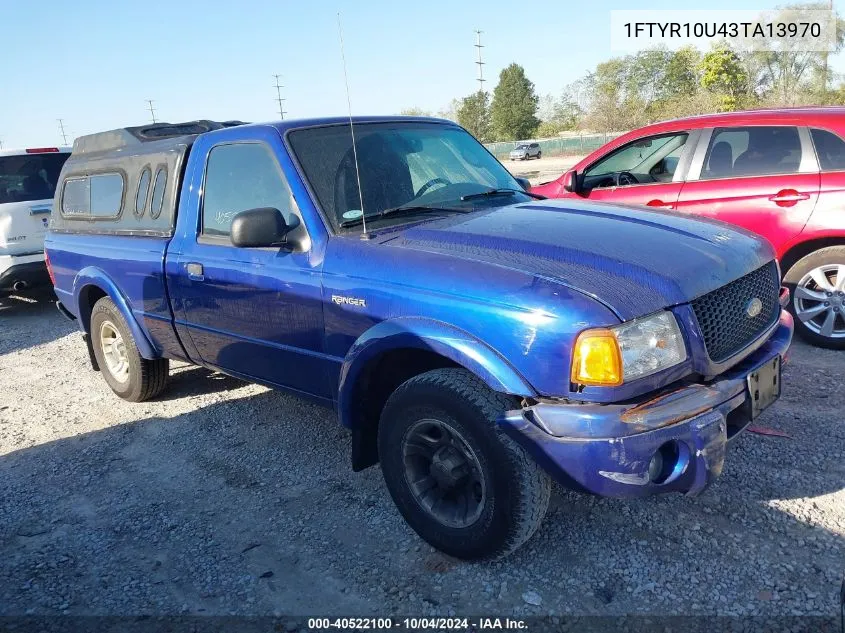 2003 Ford Ranger Edge/Xl/Xlt VIN: 1FTYR10U43TA13970 Lot: 40522100