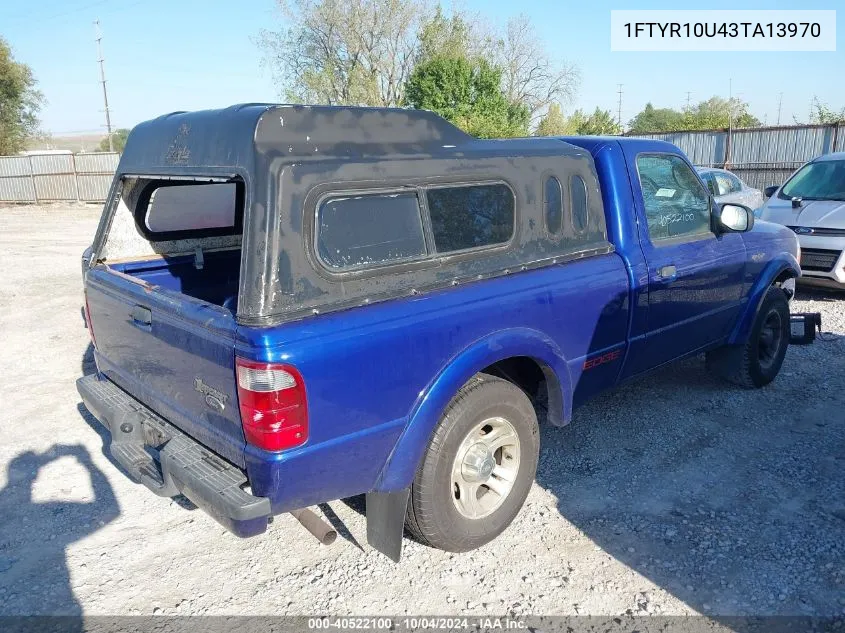 2003 Ford Ranger Edge/Xl/Xlt VIN: 1FTYR10U43TA13970 Lot: 40522100