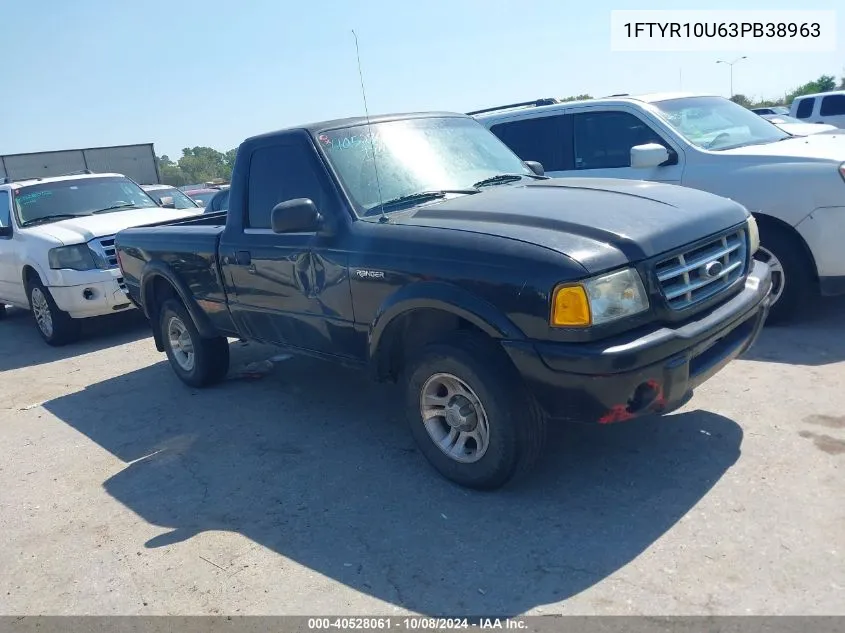 2003 Ford Ranger Xl/Xlt/Edge VIN: 1FTYR10U63PB38963 Lot: 40528061