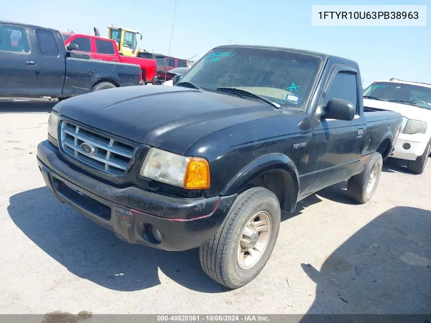 2003 Ford Ranger Xl/Xlt/Edge VIN: 1FTYR10U63PB38963 Lot: 40528061