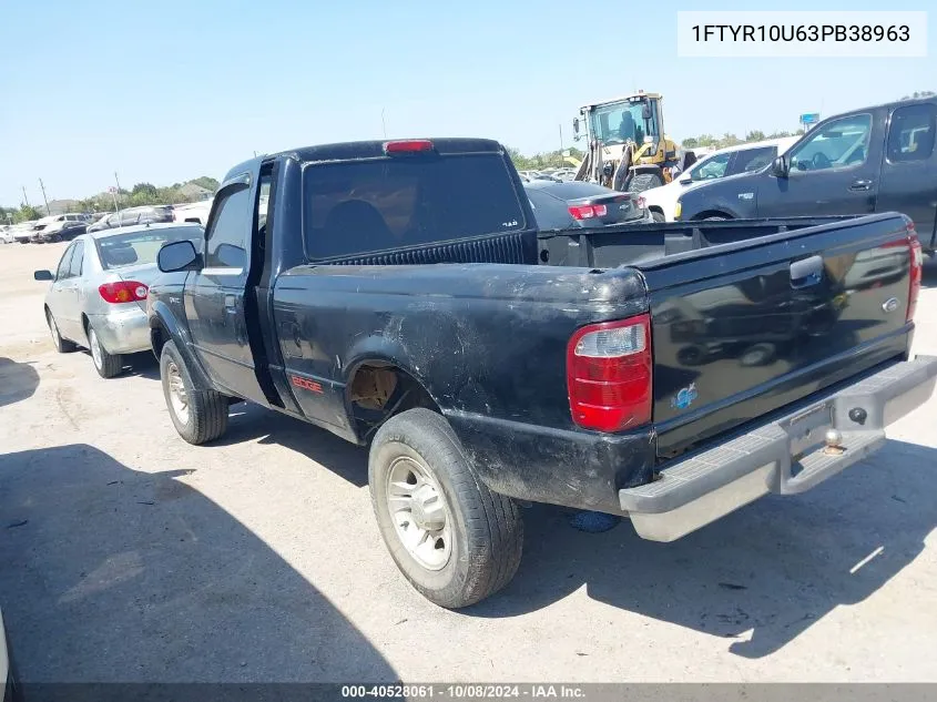 2003 Ford Ranger Xl/Xlt/Edge VIN: 1FTYR10U63PB38963 Lot: 40528061