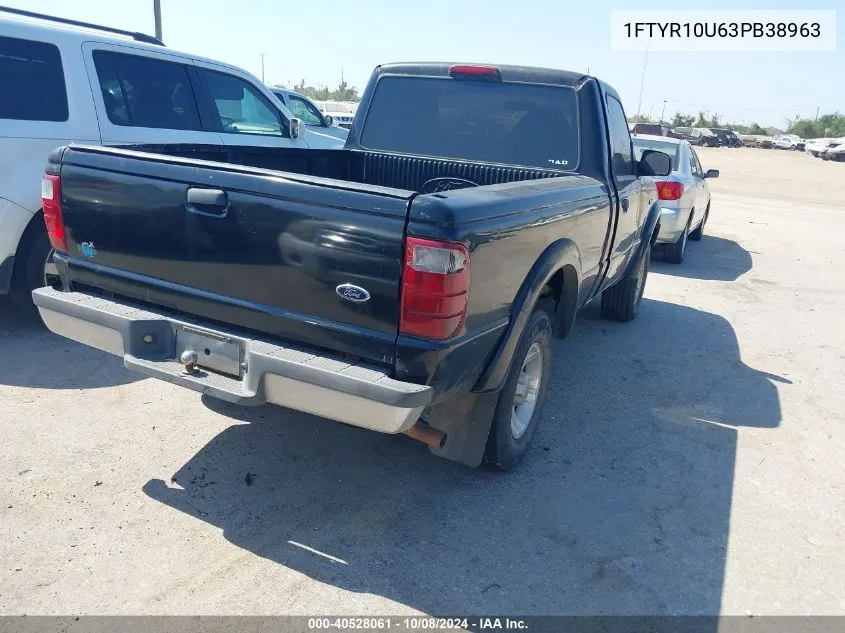 2003 Ford Ranger Xl/Xlt/Edge VIN: 1FTYR10U63PB38963 Lot: 40528061