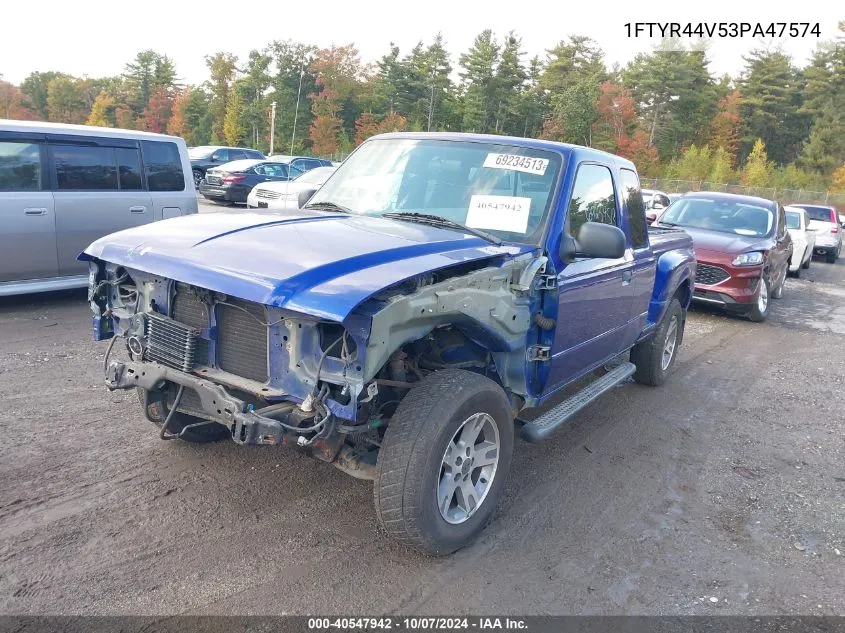 2003 Ford Ranger Edge/Tremor/Xlt VIN: 1FTYR44V53PA47574 Lot: 40547942