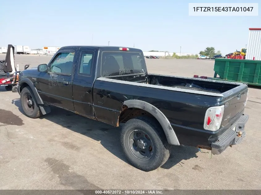 2003 Ford Ranger Xlt VIN: 1FTZR15E43TA01047 Lot: 40572072