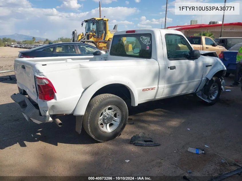 2003 Ford Ranger Edge/Xl/Xlt VIN: 1FTYR10U53PA30771 Lot: 40573286