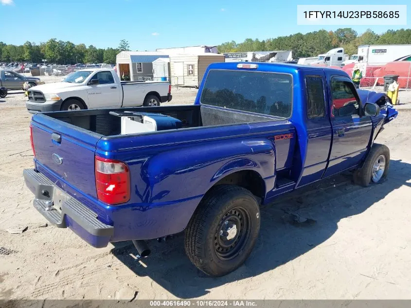 2003 Ford Ranger Edge/Tremor/Xl/Xlt VIN: 1FTYR14U23PB58685 Lot: 40616490