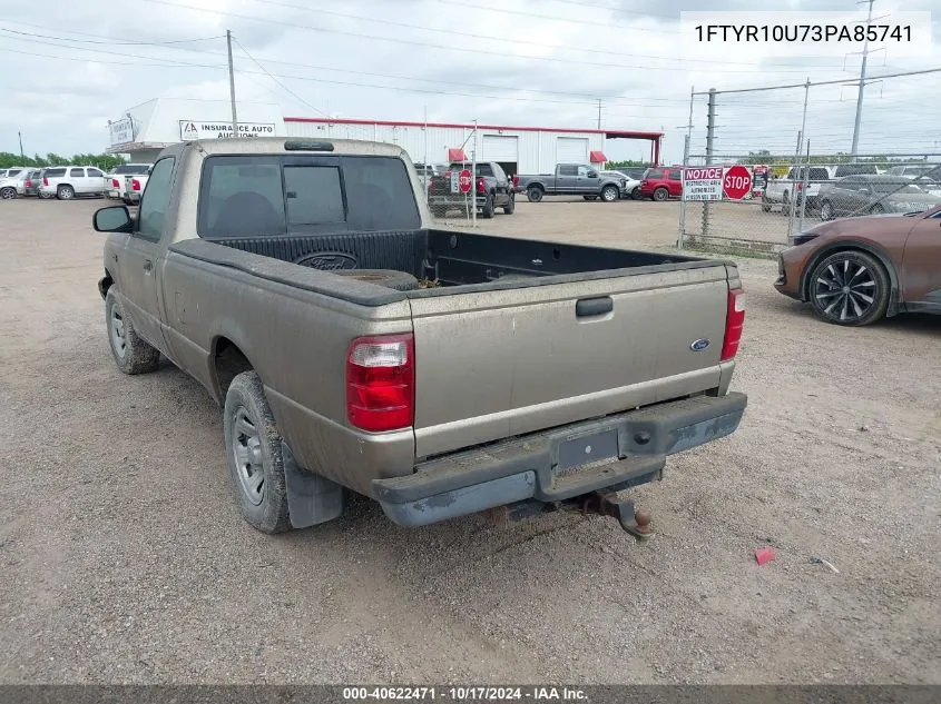 2003 Ford Ranger Edge/Xl/Xlt VIN: 1FTYR10U73PA85741 Lot: 40622471