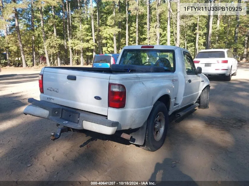 2003 Ford Ranger Edge VIN: 1FTYR11U33PB10925 Lot: 40641207