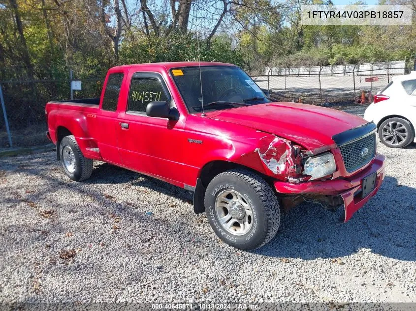 2003 Ford Ranger Edge/Tremor/Xlt VIN: 1FTYR44V03PB18857 Lot: 40645871