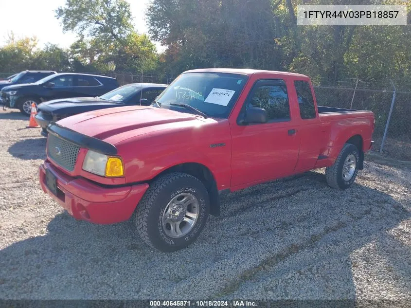 2003 Ford Ranger Edge/Tremor/Xlt VIN: 1FTYR44V03PB18857 Lot: 40645871