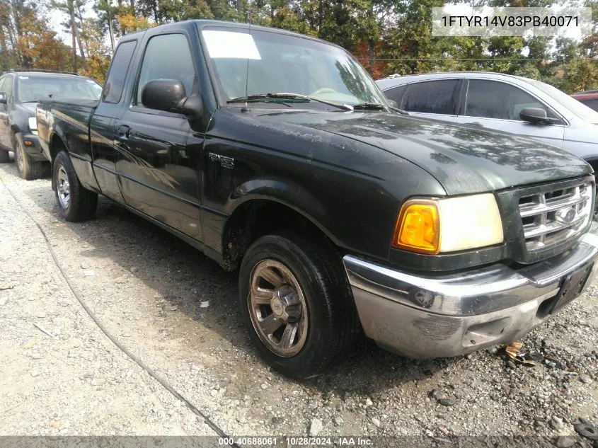 2003 Ford Ranger Edge/Tremor/Xl/Xlt VIN: 1FTYR14V83PB40071 Lot: 40688061