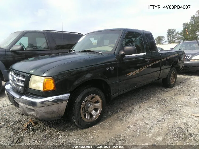 2003 Ford Ranger Edge/Tremor/Xl/Xlt VIN: 1FTYR14V83PB40071 Lot: 40688061