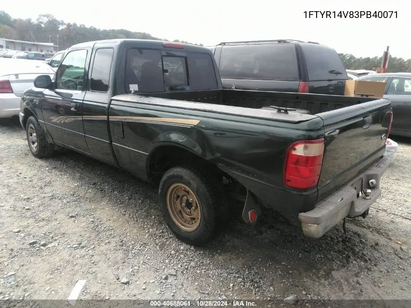 2003 Ford Ranger Edge/Tremor/Xl/Xlt VIN: 1FTYR14V83PB40071 Lot: 40688061