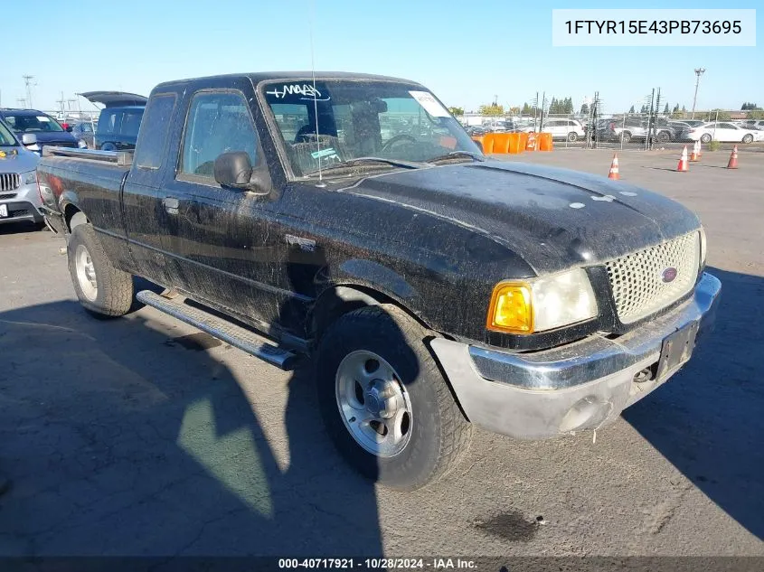 2003 Ford Ranger Xlt VIN: 1FTYR15E43PB73695 Lot: 40717921