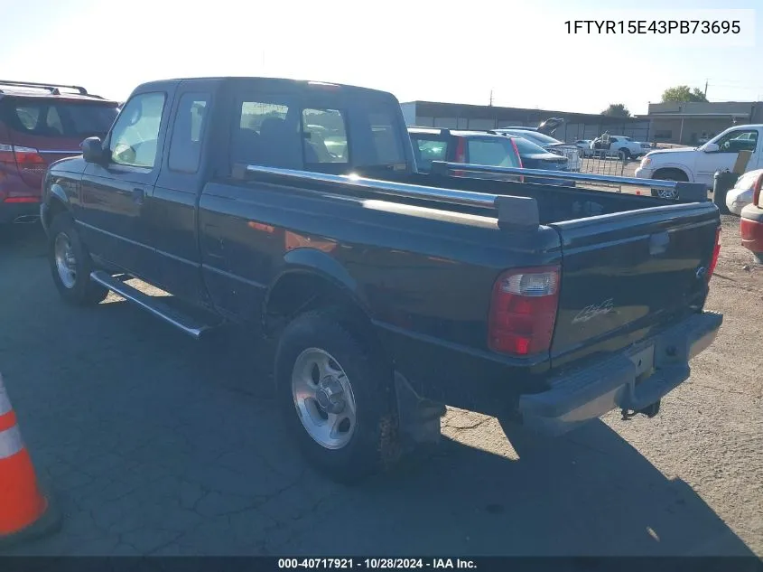 2003 Ford Ranger Xlt VIN: 1FTYR15E43PB73695 Lot: 40717921