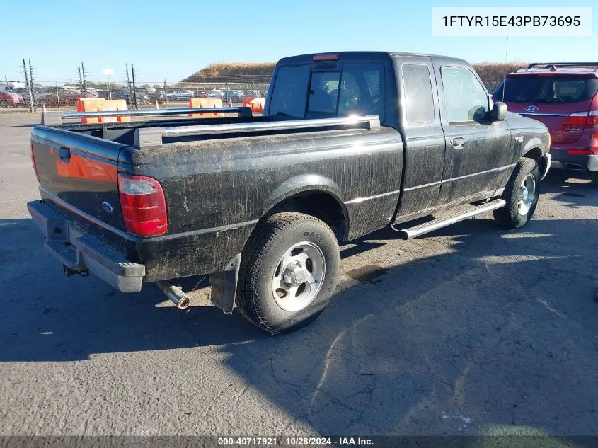 2003 Ford Ranger Xlt VIN: 1FTYR15E43PB73695 Lot: 40717921