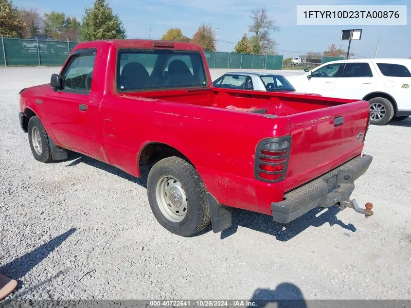 2003 Ford Ranger Xl/Xlt VIN: 1FTYR10D23TA00876 Lot: 40722641