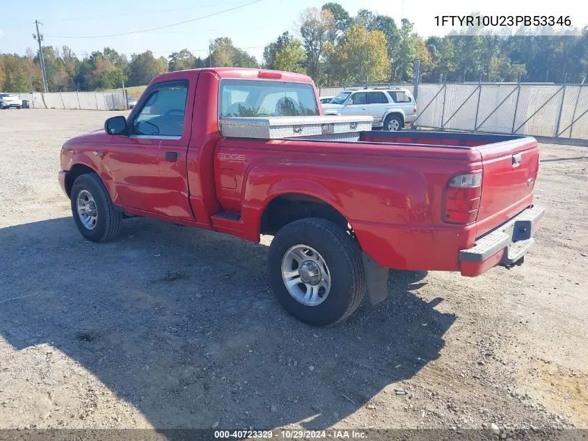 2003 Ford Ranger Edge/Xl/Xlt VIN: 1FTYR10U23PB53346 Lot: 40723329