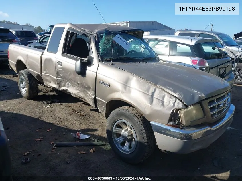 2003 Ford Ranger Xlt VIN: 1FTYR44E53PB90198 Lot: 40730009