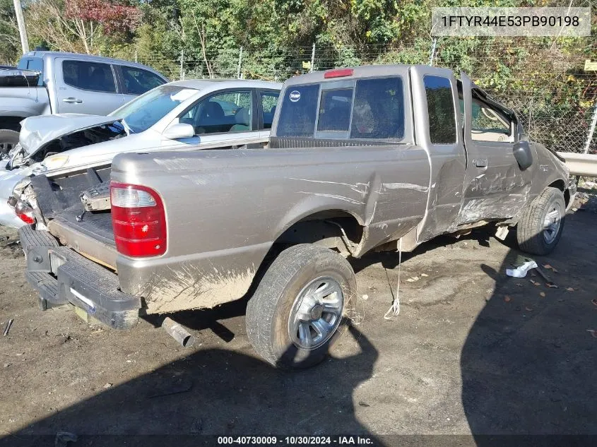 2003 Ford Ranger Xlt VIN: 1FTYR44E53PB90198 Lot: 40730009