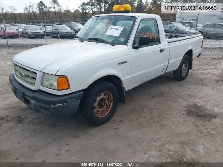 2003 Ford Ranger Edge/Xl/Xlt VIN: 1FTYR10UX3TA16663 Lot: 40754622