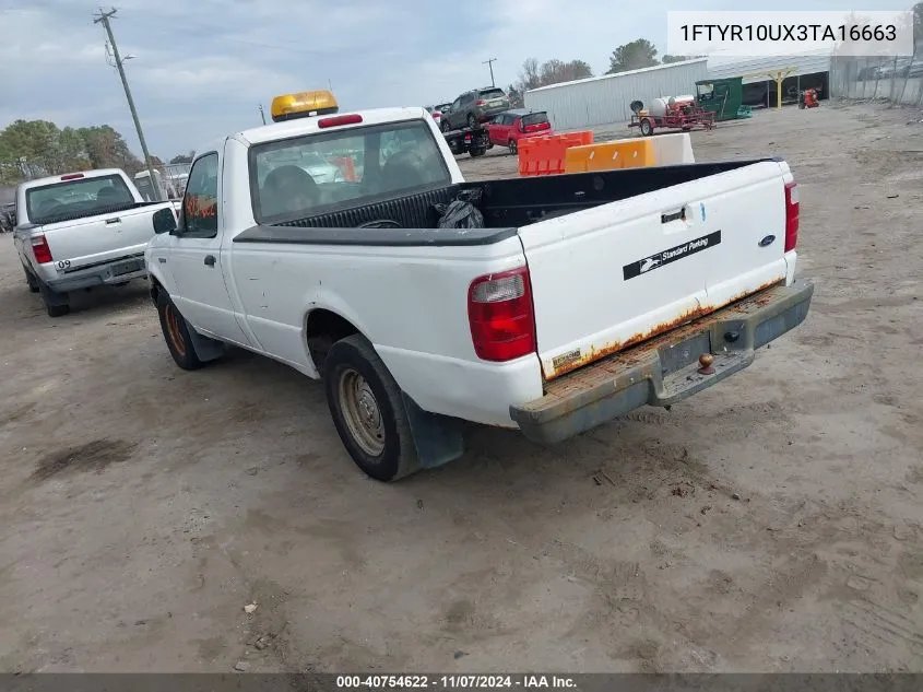 2003 Ford Ranger Edge/Xl/Xlt VIN: 1FTYR10UX3TA16663 Lot: 40754622