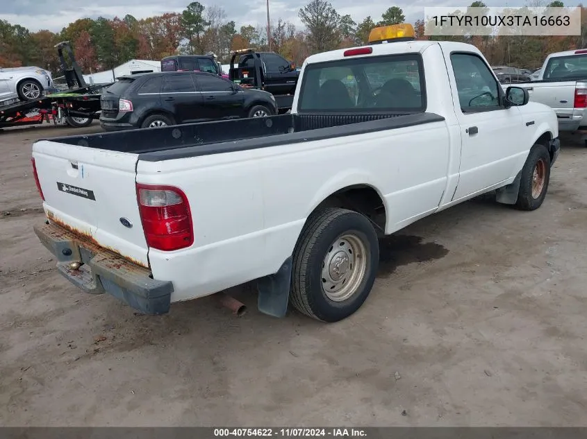 2003 Ford Ranger Edge/Xl/Xlt VIN: 1FTYR10UX3TA16663 Lot: 40754622